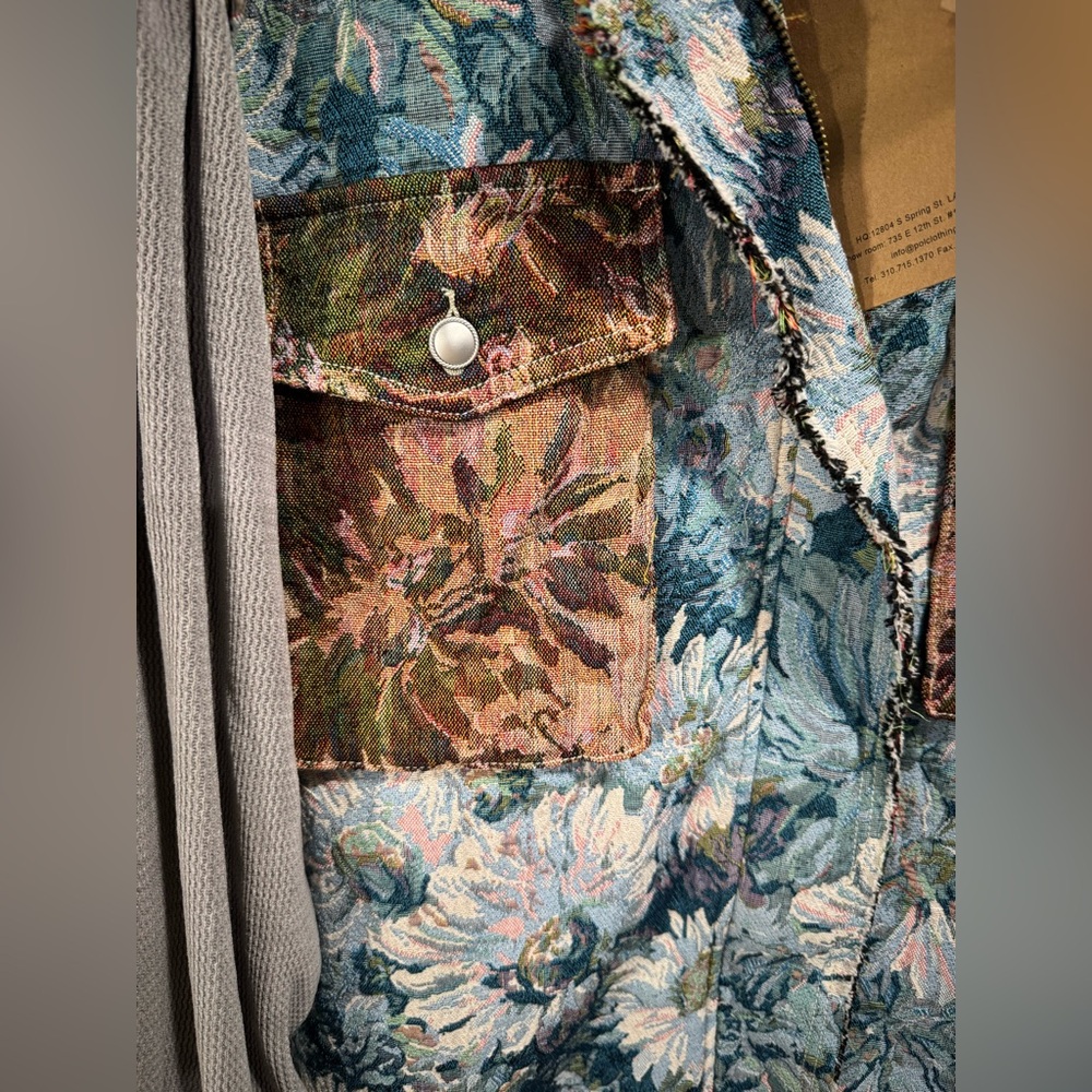 POL Multicolor Patchwork Shacket NWT - image 4